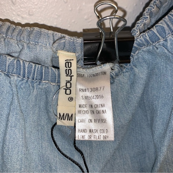 Off The Shoulder Denim Mini Dress - Picture 4 of 4